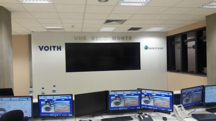 Cennatech - Usina Belo Monte - Sala Monitoramento - Video Wall 3x2